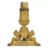 A pair of neo-Gothic gilt bronze lamps - Moinat - Table lamps