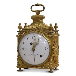 A bronze clock \"The King & Son\"