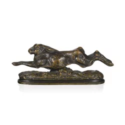 a bronze \"Running Hare\"