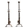 A pair of cast iron andirons. Haute Epoque - Moinat - Firedogs, Andirons