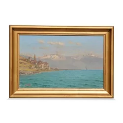 一幅布面油画，署名文森特·吉利安