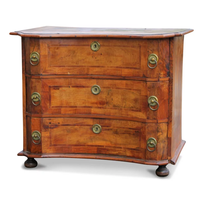 A Baloise Louis XIV chest of drawers in walnut - Moinat - Chests of drawers, Commodes, Chifonnier, Chest of 7 drawers