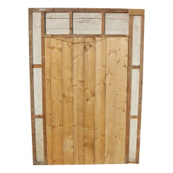 A white patina wood frame mirror