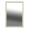 Un miroir cadre en bois patine blanc et vert - Moinat - Glaces, Miroirs