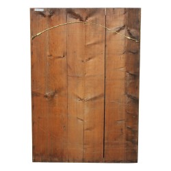 Un miroir cadre en bois patine blanc et vert