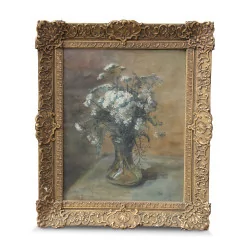 An oil on canvas \"Bouquet of flowers\" signed JMK