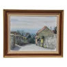 A watercolor painting under glass signed Alexandre Rochat - Moinat - Painting - Landscape