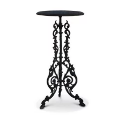 A cast iron Napoleon III style pedestal table