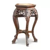 A large carved wooden Chinese stand - Moinat - End tables, Bouillotte tables, Bedside tables, Pedestal tables