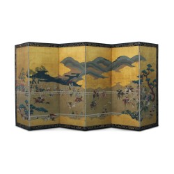 Un paravent décors Japonais fait à la main sur carton