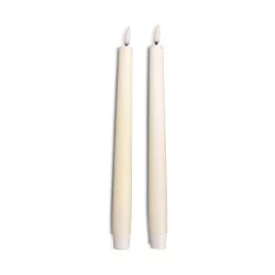 A pair of white LED candles