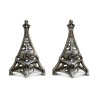 A pair of \"Liberty\" bronze andirons. French work - Moinat - Firedogs, Andirons