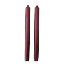 A pair of \"Bordeaux\" candles