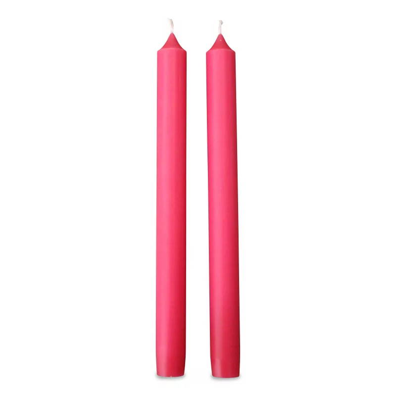 Une paire de bougies "Fuchsia" - Moinat - Accessoires de décoration