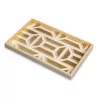 A \"Garden Gate\" vanity tray lacquered in white and gold - Moinat - Decorating accessories