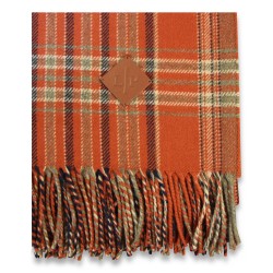 Un plaid "Turkana paprika" 100% cachemire