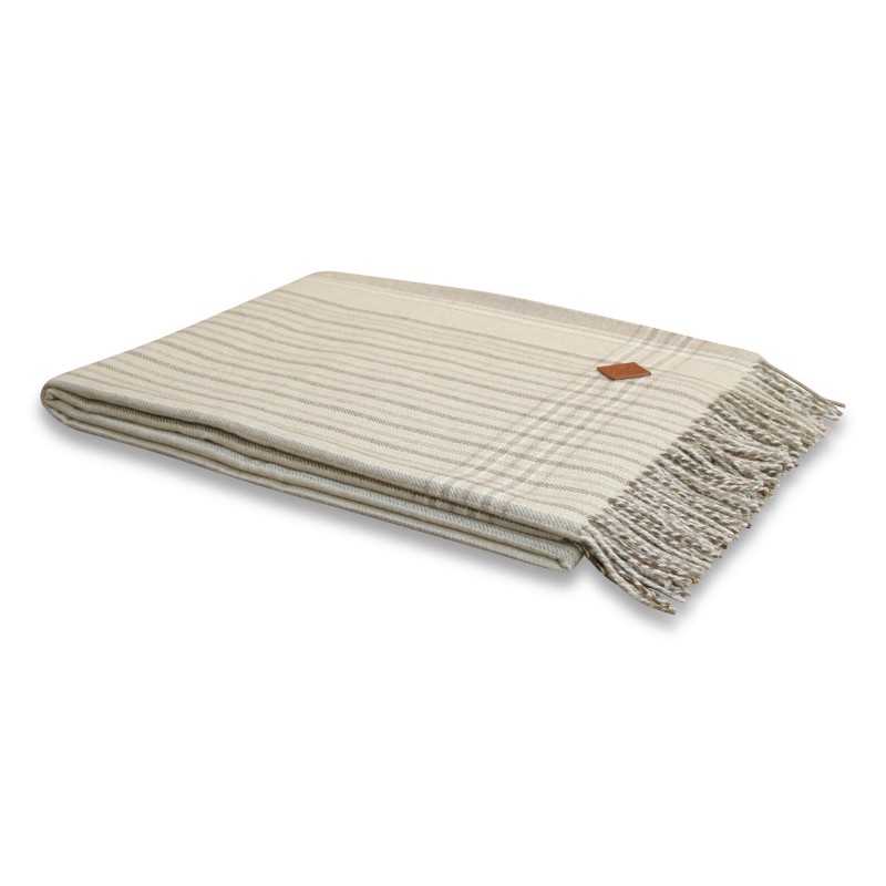 Un plaid "Turkana natural" 100% cachemire - Moinat - Couvertures, Plaids