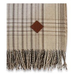 Un plaid "Turkana natural" 100% cachemire