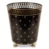 A wastepaper basket in black painted sheet metal - Moinat - Decorating accessories