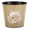Корзина для мусора из листового металла с цветочным декором - Moinat - Декоративные предметы