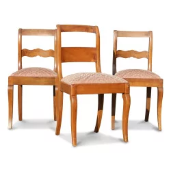 Three Louis Philippe chairs in walnut