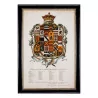 An \"edmondson heraldic\" painting under glass - Moinat - Painting - Miscellaneous
