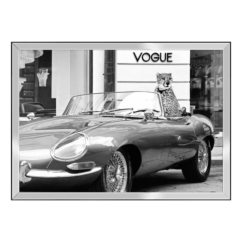 A \"Vogue\" painting under glass with a metal frame - Moinat - Painting - Miscellaneous A \"Vogue\" painting under glass with a metal frame - Moinat - Painting - Miscellaneous