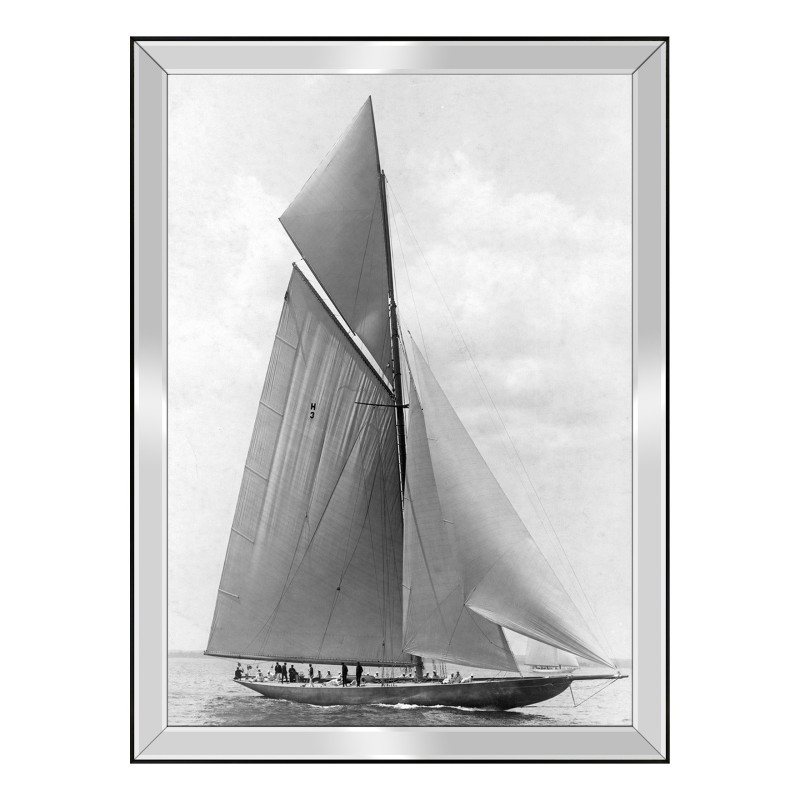 Ein „Americas Cup“-Gemälde unter Glas mit Metallrahmen - Moinat - Gemälden - Verschieden Ein „Americas Cup“-Gemälde unter Glas mit Metallrahmen - Moinat - Gemälden - Verschieden