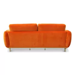 A \"Wave By Moinat\" sofa covered in velvet