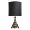 Une lampe en bronze "Liberty" argenté avec abat-jour - Moinat - Lampes de table