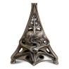Une lampe en bronze "Liberty" argenté avec abat-jour - Moinat - Lampes de table