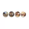 A set of four \"Scene of life\" plates - Moinat - Decorating accessories