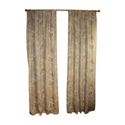 A pair of linen curtains