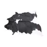 Tapis peau de vache coloris noir et blanc, modèle XL. - Moinat - Tapis