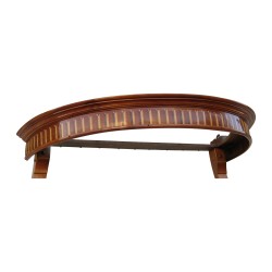 Louis XVI canopy bed in cherry wood with marquetry. Era