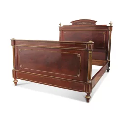 A Napoleon III mahogany bed. To be restored