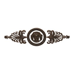 Empire bed in walnut painted taupe gray - versailles et