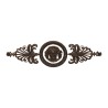 Empire bed in walnut painted taupe gray - versailles et - Moinat - Bed frames