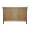 cane headboard in white painted wood with antique finish. - Moinat - Headboards