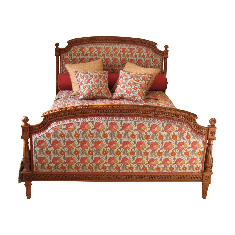 Bed including: 1 Louis XVI bed frame in carved beech, - Moinat - Elisabeth Boss