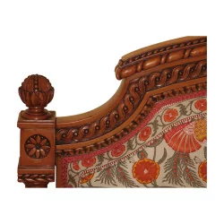 张床，包括：1 张路易十六雕刻山毛榉床架，
