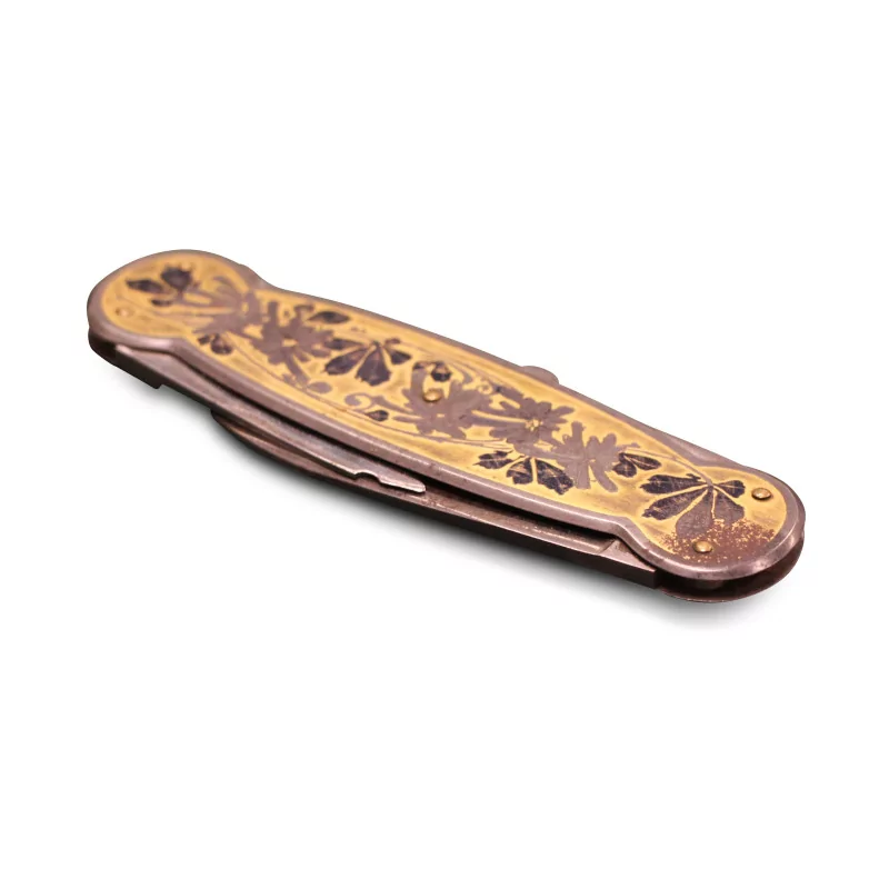 A silver and gold niello knife, enamelled - Moinat - Decorating accessories