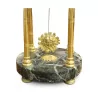 Une pendule en bronze doré Louis XVI et marbre - Moinat - Pendules à poser