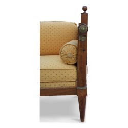 Ein Chefsofa/Tagesbett aus Walnussholz