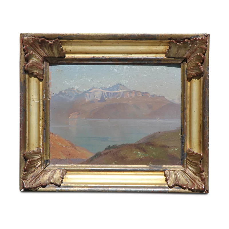 木板油画《莱蒙和梅米斯的岩石》 - Moinat - 画 - 景观
