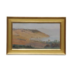 Холст, масло \"Вид на Лаво\" подпись Паризо.
