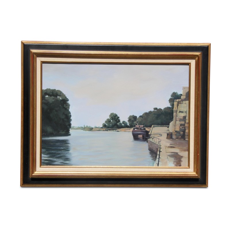 Ein Öl auf Leinwand „The Barge“ - Moinat - Gemälden - Verschieden Ein Öl auf Leinwand „The Barge“ - Moinat - Gemälden - Verschieden