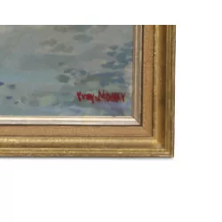 Une huile sur toile "Quai de Passy" signé Yvon Monay