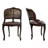A richly carved caned armchair - Moinat - Armchairs