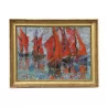 An oil on canvas signed Alfred Levy Alvy - Moinat - Painting - Navy